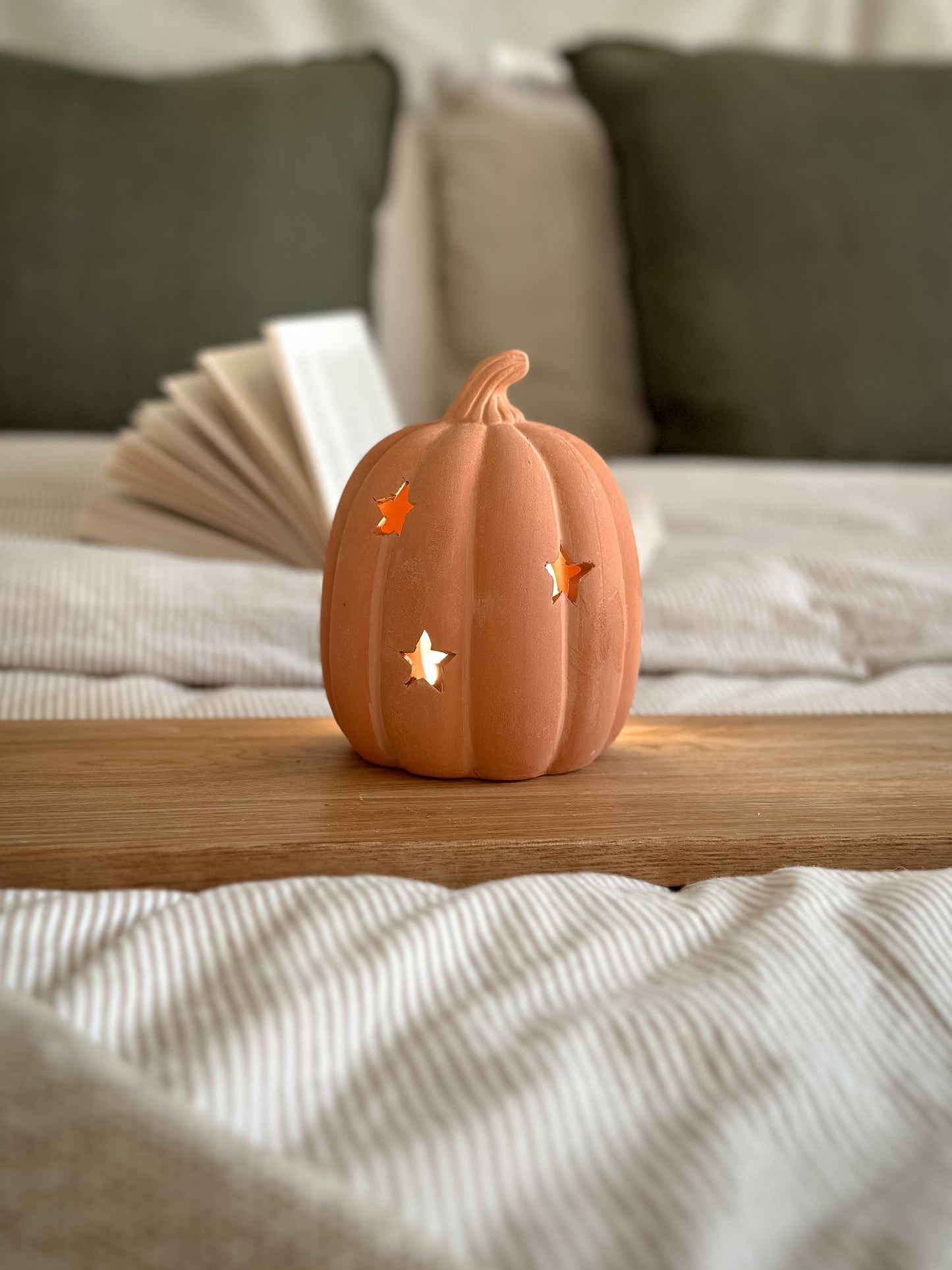 Terracotta Pumpkin Tealight Holder