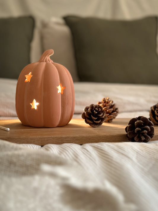 Terracotta Pumpkin Tealight Holder